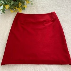 Talbots deep cranberry skirt